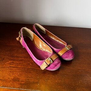 Women's Chaps Pink and‎ Brown Flats size 6.5